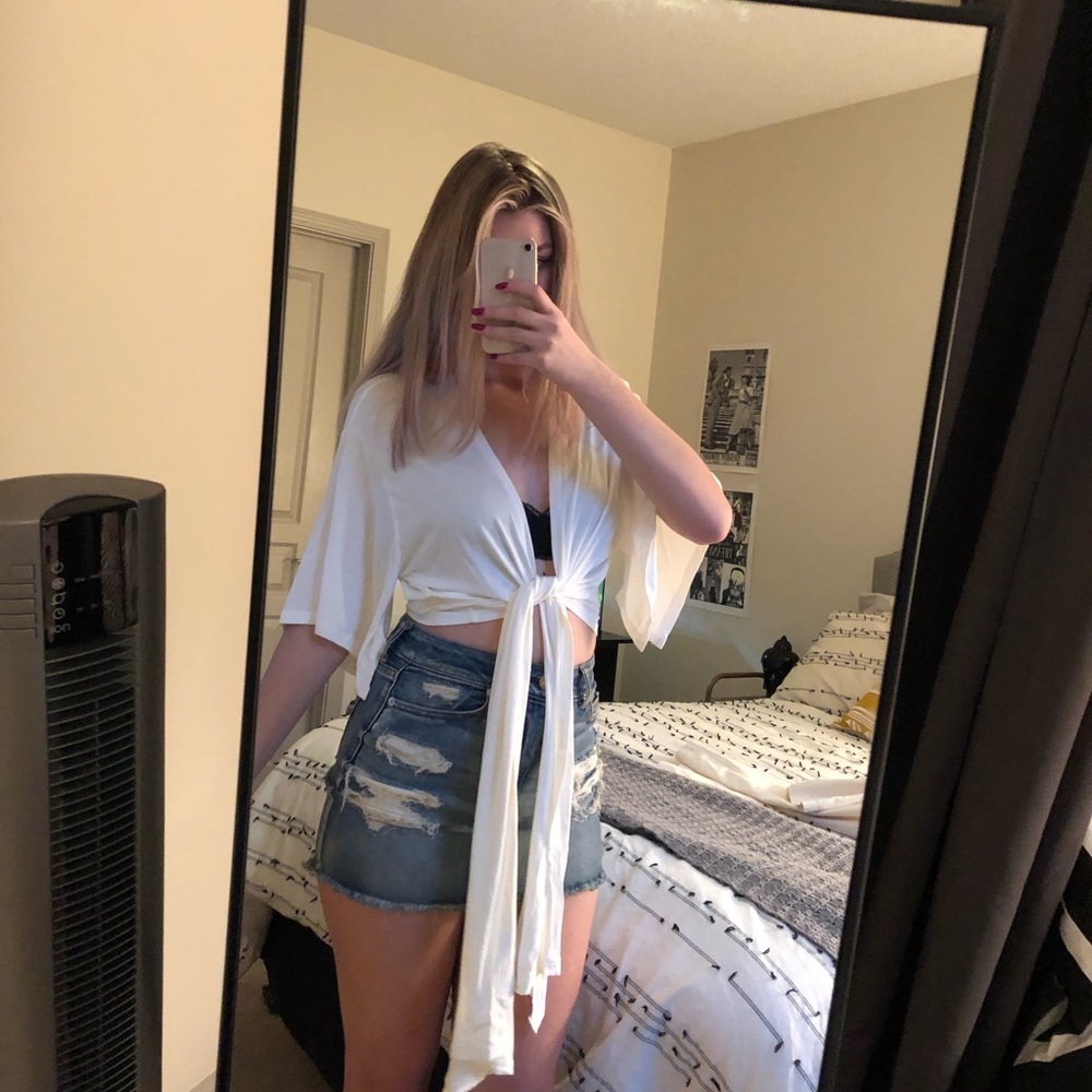 Tie front top